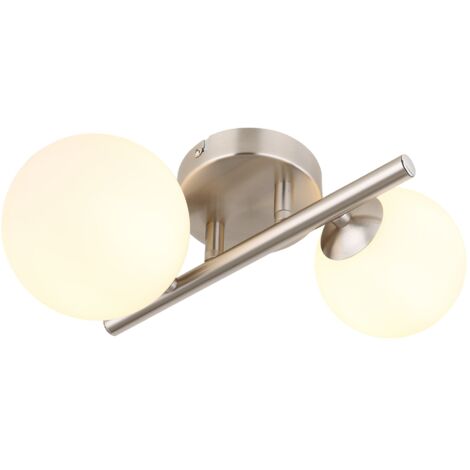 Globo - applique murale - Riha - nickel - verre métal - lampe en