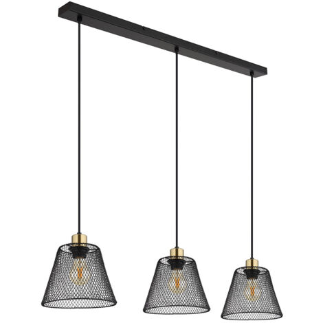 Globo Baku Plafonnier suspendu de bar noir mat 3x E27