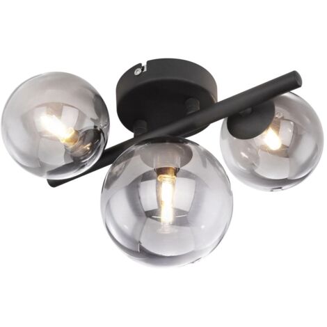 Globo - deckenleuchte - RIHA - schwarz - glas - buntglaslampe -