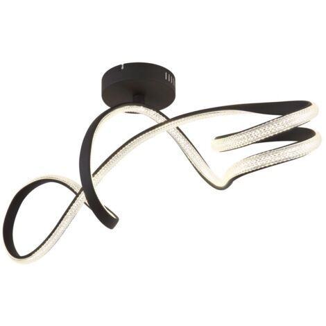 Globo - deckenleuchte - SWIRL - schwarz - metall - LED - 67341DS