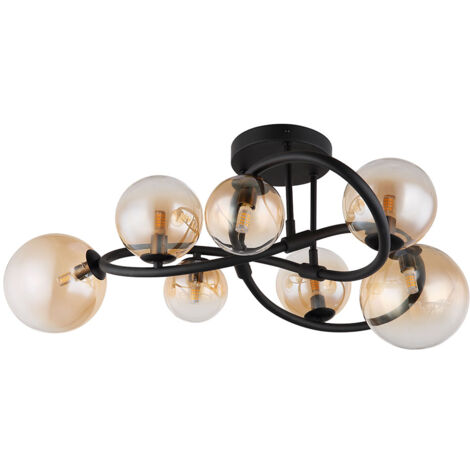 Globo - deckenleuchte - Tuberius - messing schwarz - glas metall