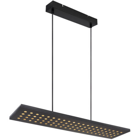 Globo Dolores Plafonnier suspendu 80x20cm Noir mat LED 3000K