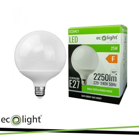 GLOBO E27 G120 25W 6500K 2250LM - Luce FREDDA