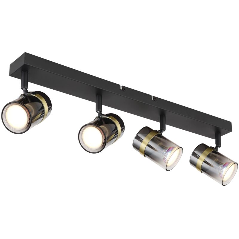 Globo - faretti metallo nero satinato, 4x GU10