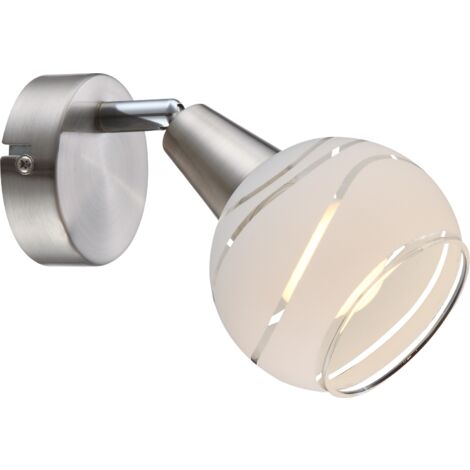 GLOBO Faretti Metallo Nichel Satinato, 1 x Led E14