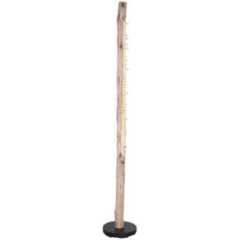 Globo Felicitas Lampadaire LED intégré en bois LED dimmable 3000K