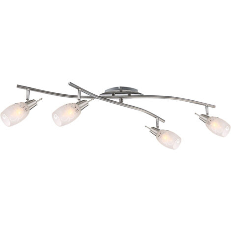 Globo - foco - Florita - cromo - metal - foco de superficie - E14