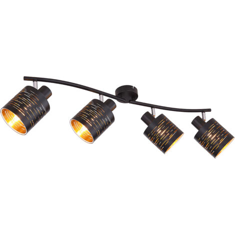 Globo - foco - Tunno - negro - metal - foco de superficie -