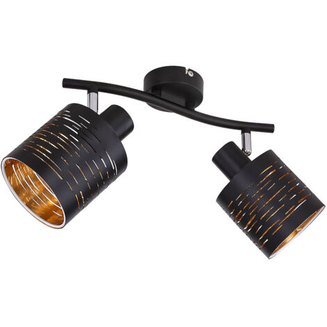 Globo - foco - TUNNO - negro - metal - foco de superficie - E14 -