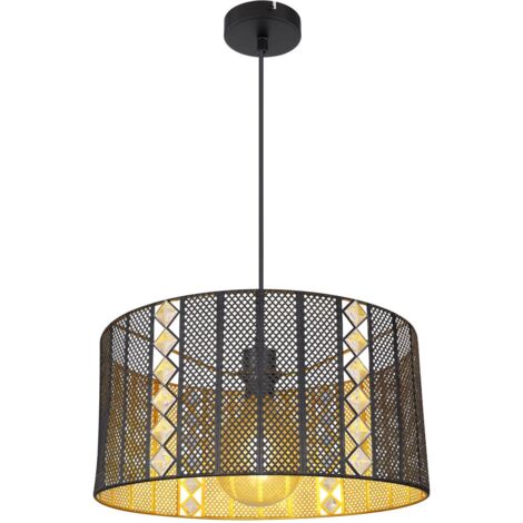 Globo - hängeleuchte - ABINI - schwarz - metall - Ø 42cm - E27 -