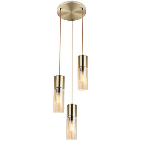 Globo - hängeleuchte - Annika - messing - glas - Ø 30cm - E27 -