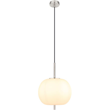 Globo - hängeleuchte - Blacky I - weiß - glas - Ø 30cm - E27 -