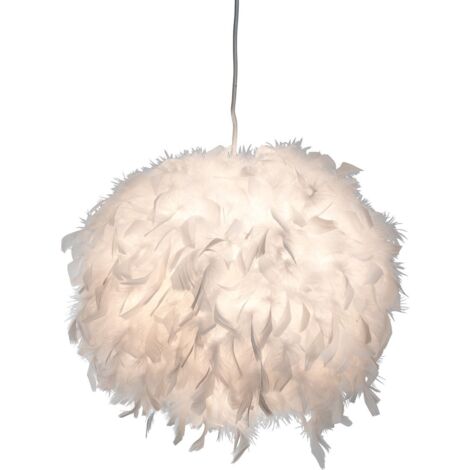 Globo - hängeleuchte - DUCKY - weiß - textil - Ø 30cm - E27 -