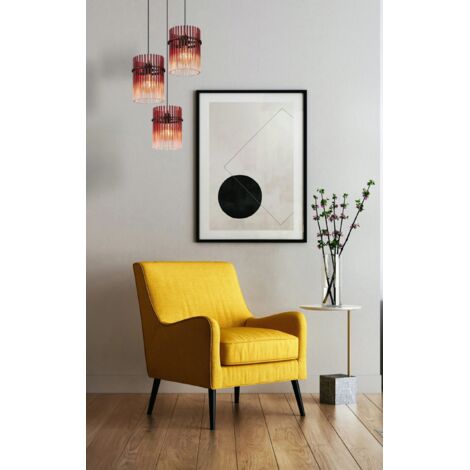 Globo - hängeleuchte - GORLEY - rot - glas - Ø 47cm - E27 -