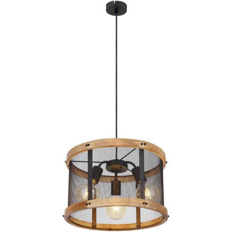 Globo - hängeleuchte - Jeanie - schwarz - metall - Ø 40cm - E27 -