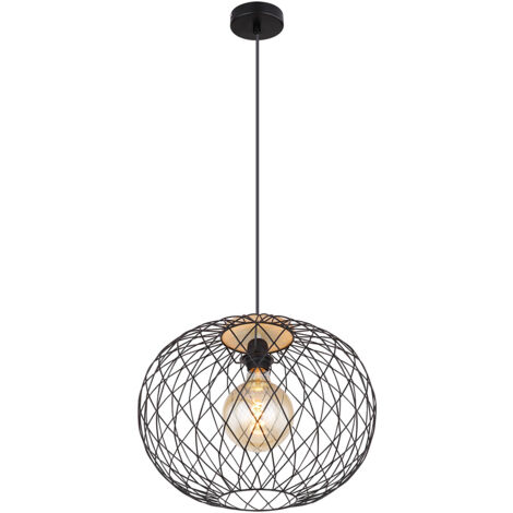 Globo - hängeleuchte - Lacky - schwarz - metall - Ø 40cm - E27 -