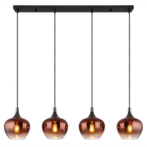 Globo - hängeleuchte - MAXY - rot - glas - große esstischlampe -