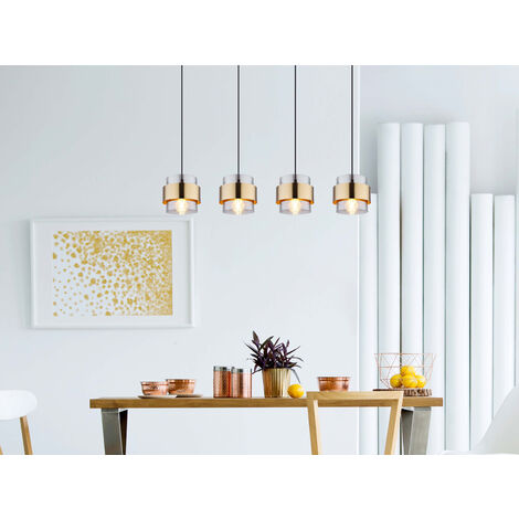 Globo - hängeleuchte - Milley - gold - glas - große esstischlampe