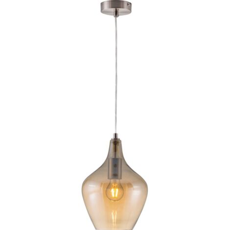 Globo - hängeleuchte - PASO - bernstein - glas - Ø 22cm - E14 -