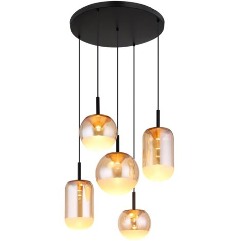 Globo - hängeleuchte - SEVERIN - bernstein - glas - Ø 71cm - LED