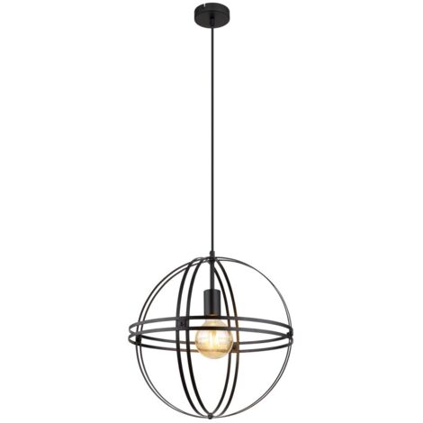 Globo - hängeleuchte - TAMARA - schwarz - metall - Ø 40cm - E27 -