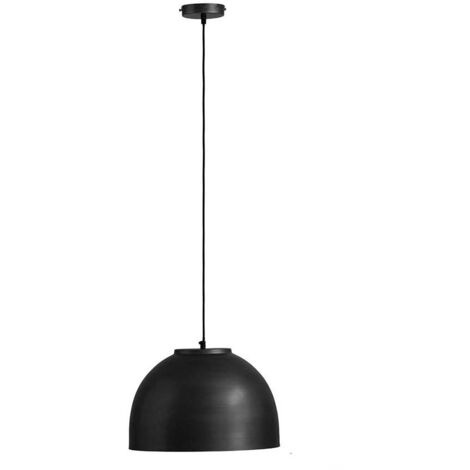 Globo Hermi Plafonnier suspendu dôme noir mat 1x E27