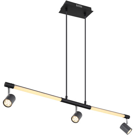 Globo Hl Plafonnier suspendu de bar noir mat LED 3000K