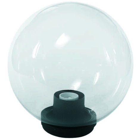 Globo incolore con base e portalampade - ø mm.200 max 40w