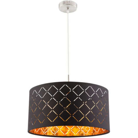 Globo - lampada a sospensione - Clarke - nero - metallo - Ø 40cm