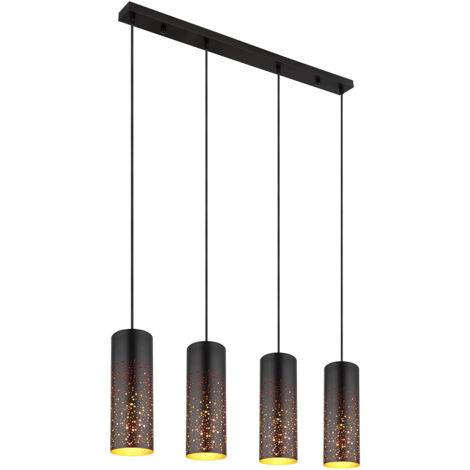 Globo - lampada a sospensione - Crocky - nero - metallo - grande