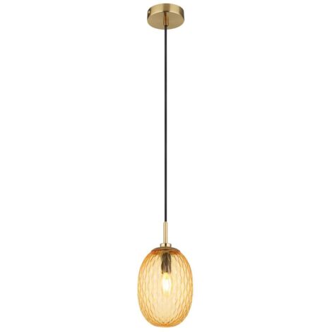 Globo - lampada a sospensione - DEVIN - oro - vetro - Ø 15cm -