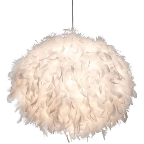 Globo - lampada a sospensione - DUCKY - bianco - tessile - Ø 60cm