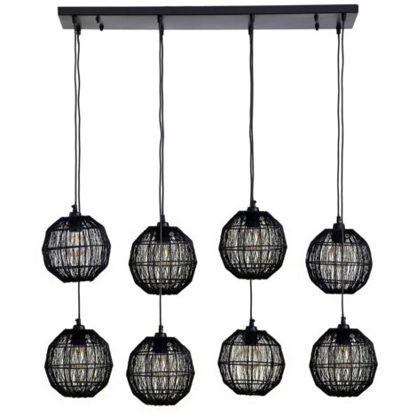 Globo - lampada a sospensione - Hermi II - nero - metallo -