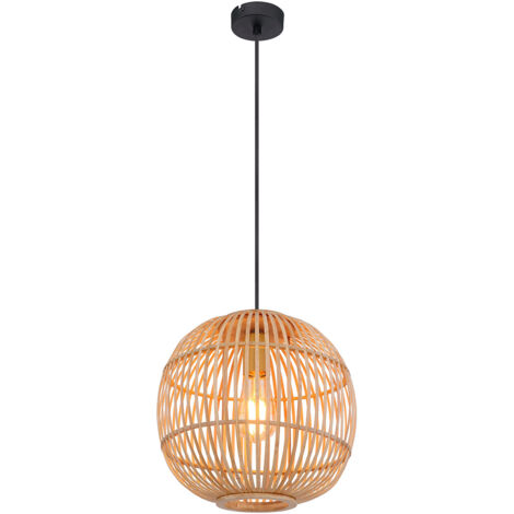 Globo - lampada a sospensione - Hildegard - naturale - bambù - Ø