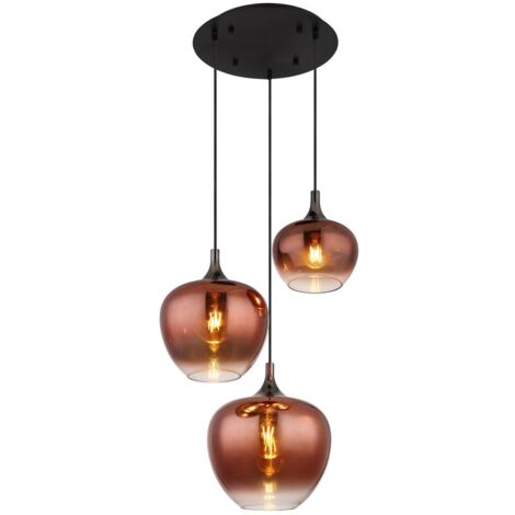 Globo - lampada a sospensione - MAXY - rosso - vetro - Ø 48cm -