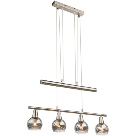 Globo - lampada a sospensione - Roman - nichel - metallo - grande