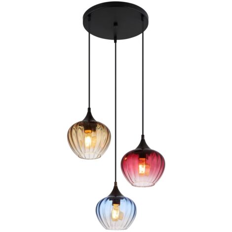 Globo - lampada a sospensione - SANDER - multicolore - vetro - Ø