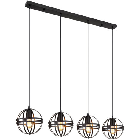 Globo - lampada a sospensione - Tamara - nero - metallo - grande