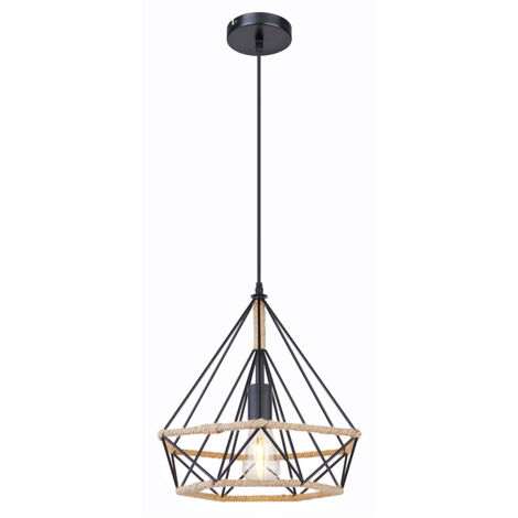 Globo - lampada a sospensione - Ulleu - nero - metallo - Ø 38cm -