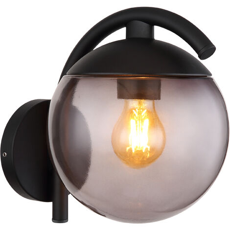 Globo - Lampada da esterno metallo nero satinato, 1x E27