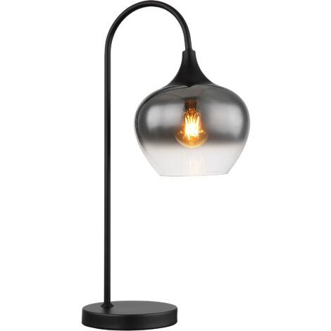 GLOBO Lampada Da Tavolo Metallo Nero Opaco 1 x E27