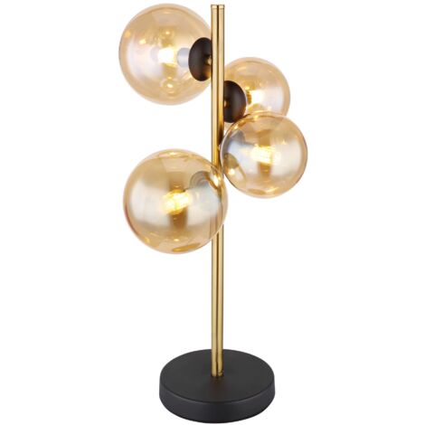 GLOBO Lampada Da Tavolo Metallo Nero Opaco 4 x G9