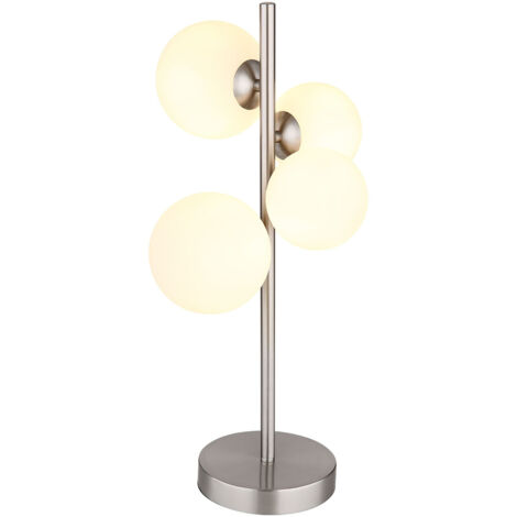 Globo - lampada da tavolo - Riha - nichel - vetro metallo -