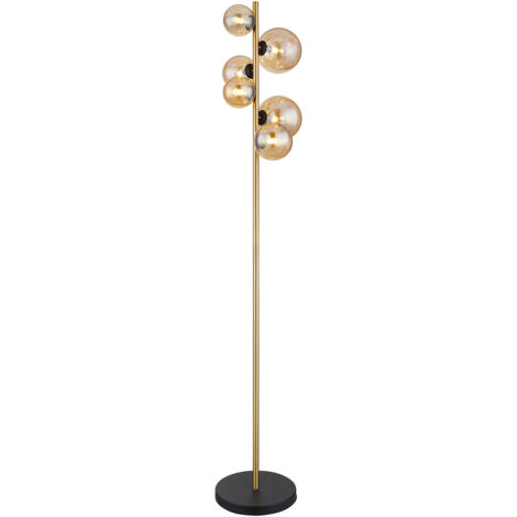 Globo - lampada da terra - Riha - ambra oro - vetro metallo -