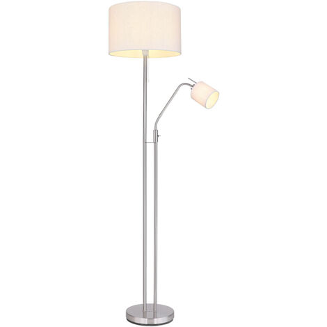 Globo - lampadaire - Ava - nickel - métal - Ø 40cm - E27 -