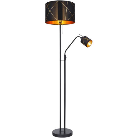 Globo - lampadaire - Bemmo - noir - métal - Ø 40cm - E27 -