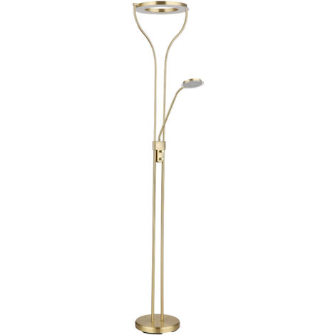 Globo - lampadaire - Ebro - laiton - métal - éclairage haut et