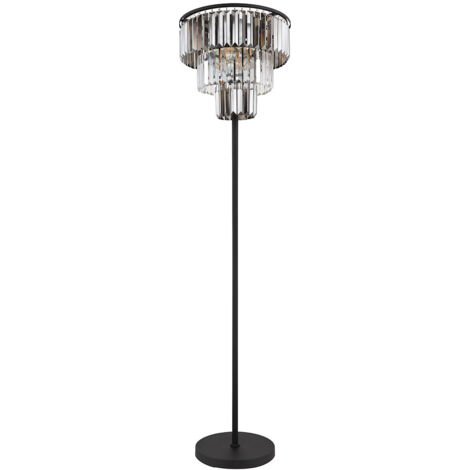 Globo - lampadaire - Naxis - noir - métal - Ø 40cm - E27 - 15695S