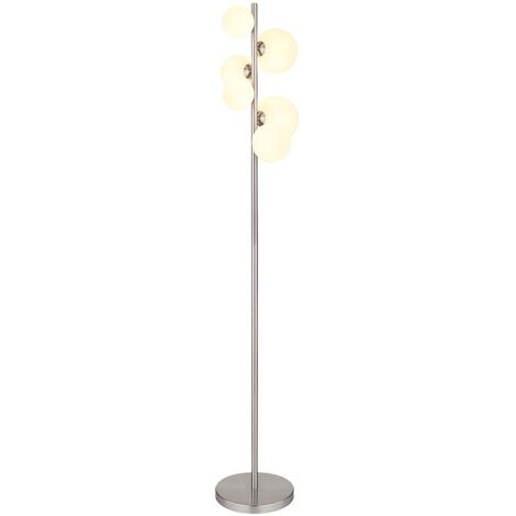 Globo - lampadaire - Riha - nickel - verre métal - lampe design -