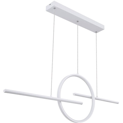 Globo - lámpara colgante - Barral - blanco - metal - gran lámpara
